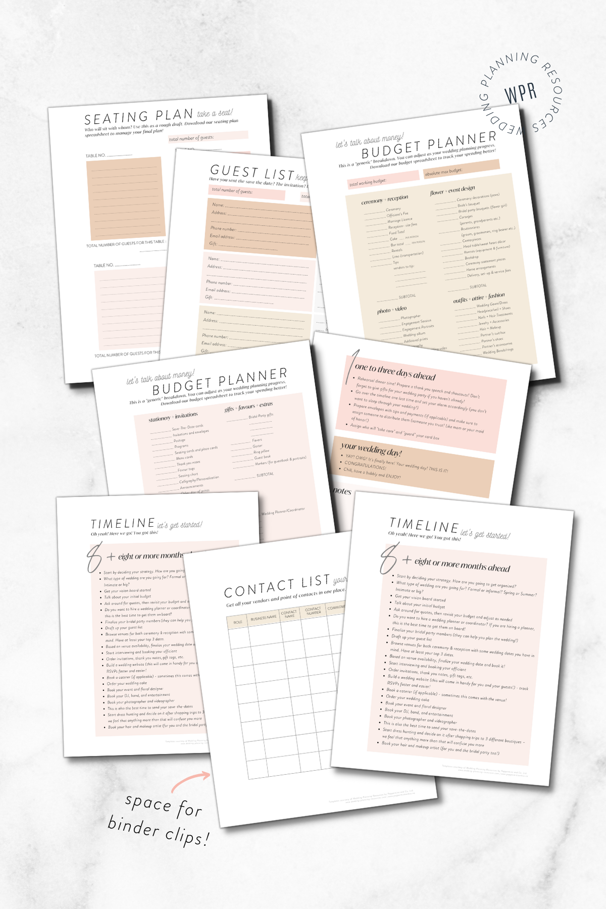 Wedding Planner Book Free Printable
