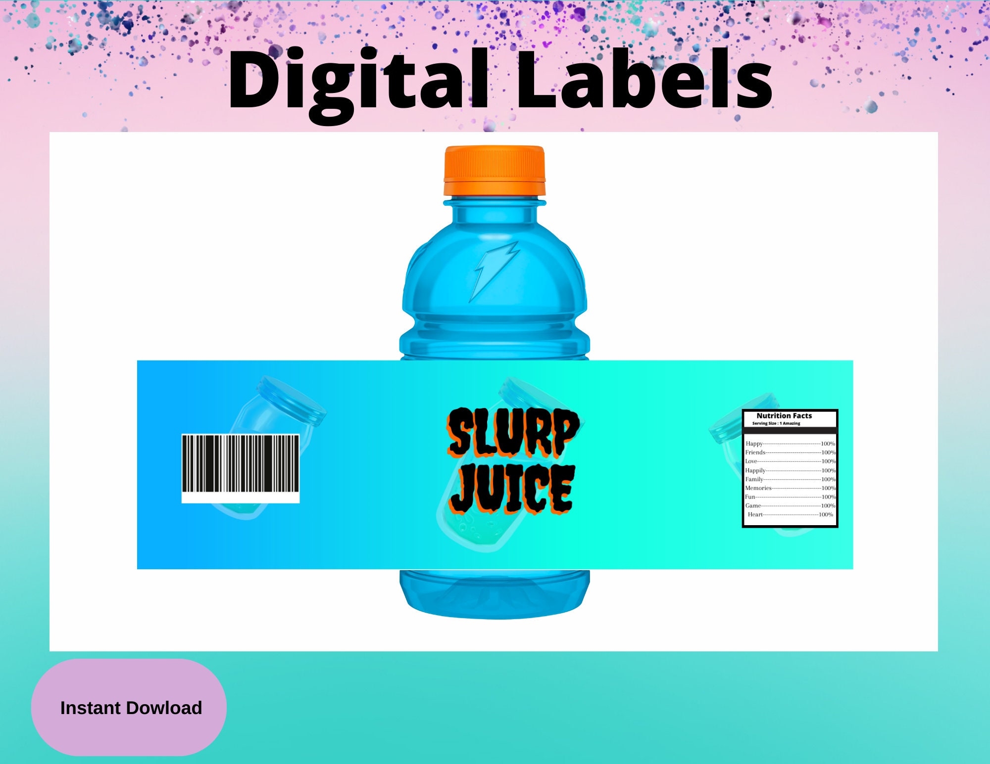 Free Printable Slurp Juice Labels
