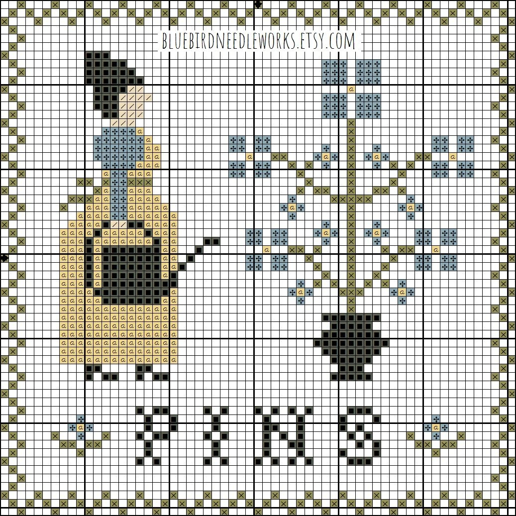 Gardener Free Cross Stitch Pattern By Bluebird Needleworks Primitive Embroidery Forget me not
