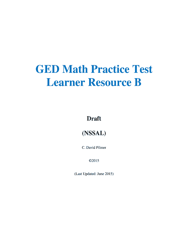 Ged Math Practice Test Pdf 2023 Fill Online Printable Fillable Blank PdfFiller