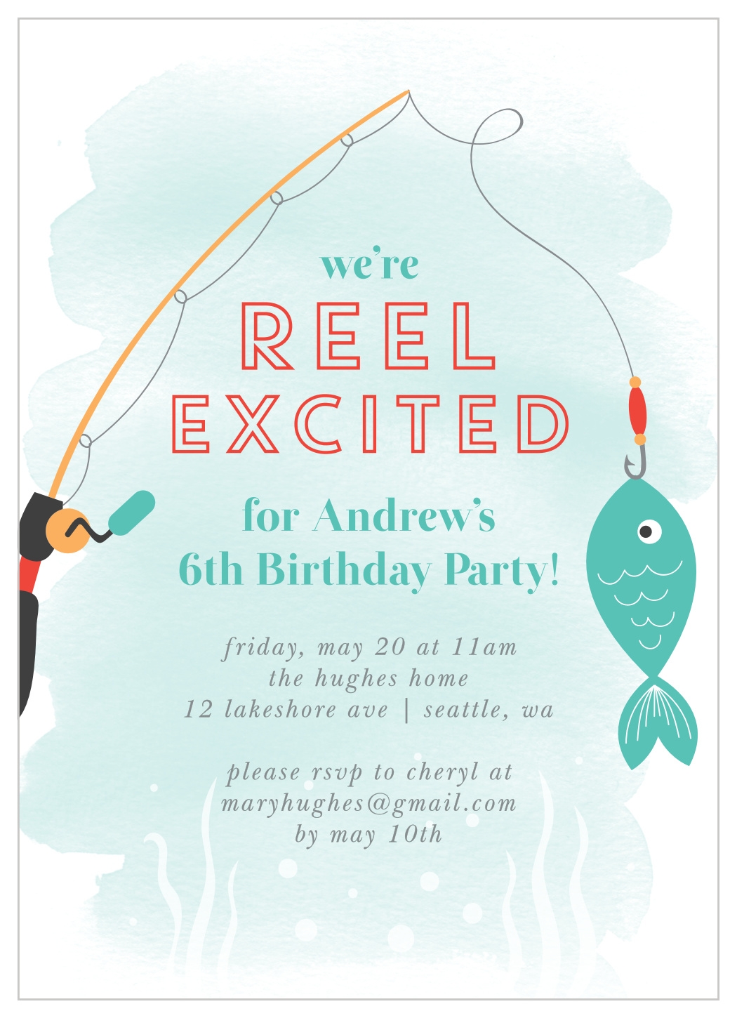Gone Fishing Children s Birthday Invitations By Basic Invite