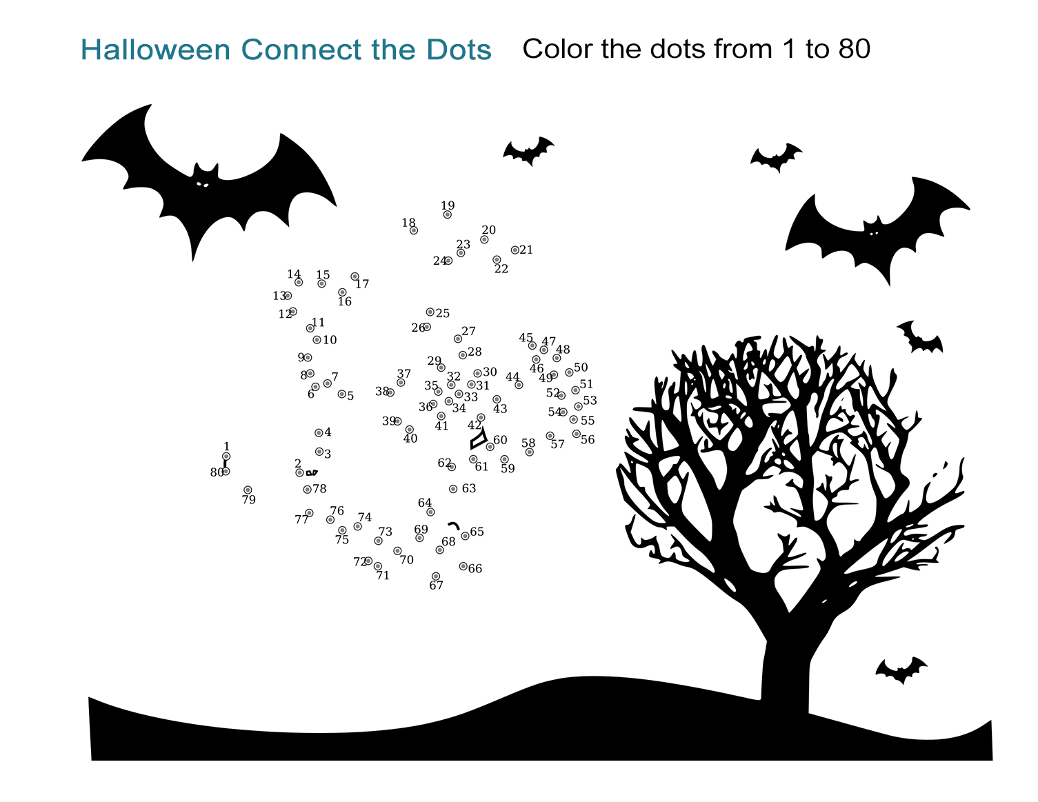 Halloween Connect The Dots Free Printable