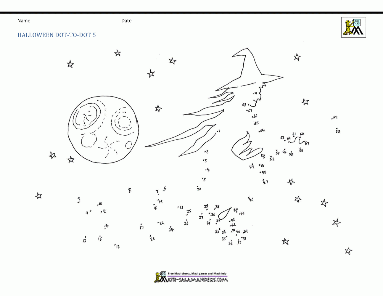 Halloween Dot To Dot Printables