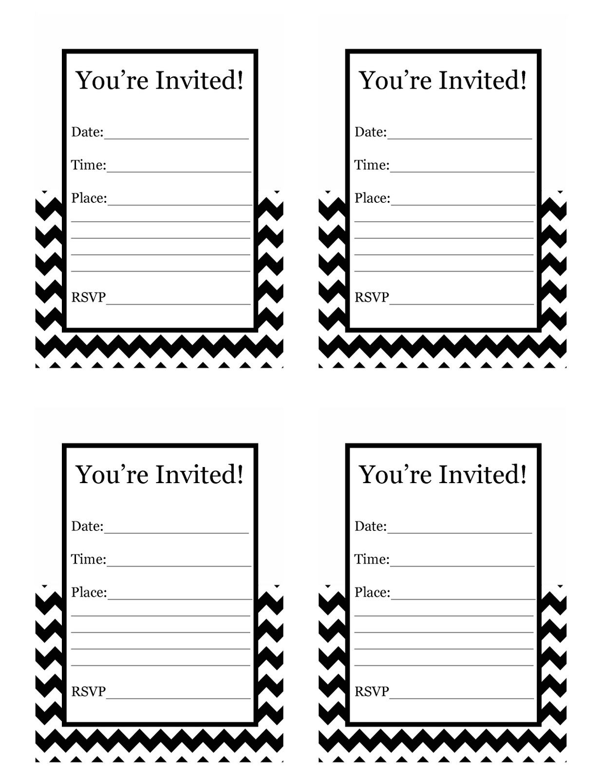 Happy Friday Free Printable Chevron Invitation Worksheets Library