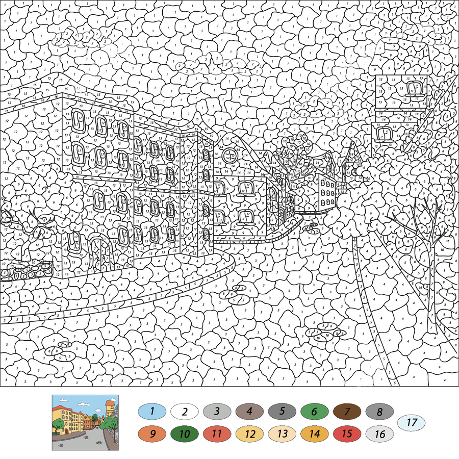 Hard Difficult Color By Number ColoringbyNumber Com