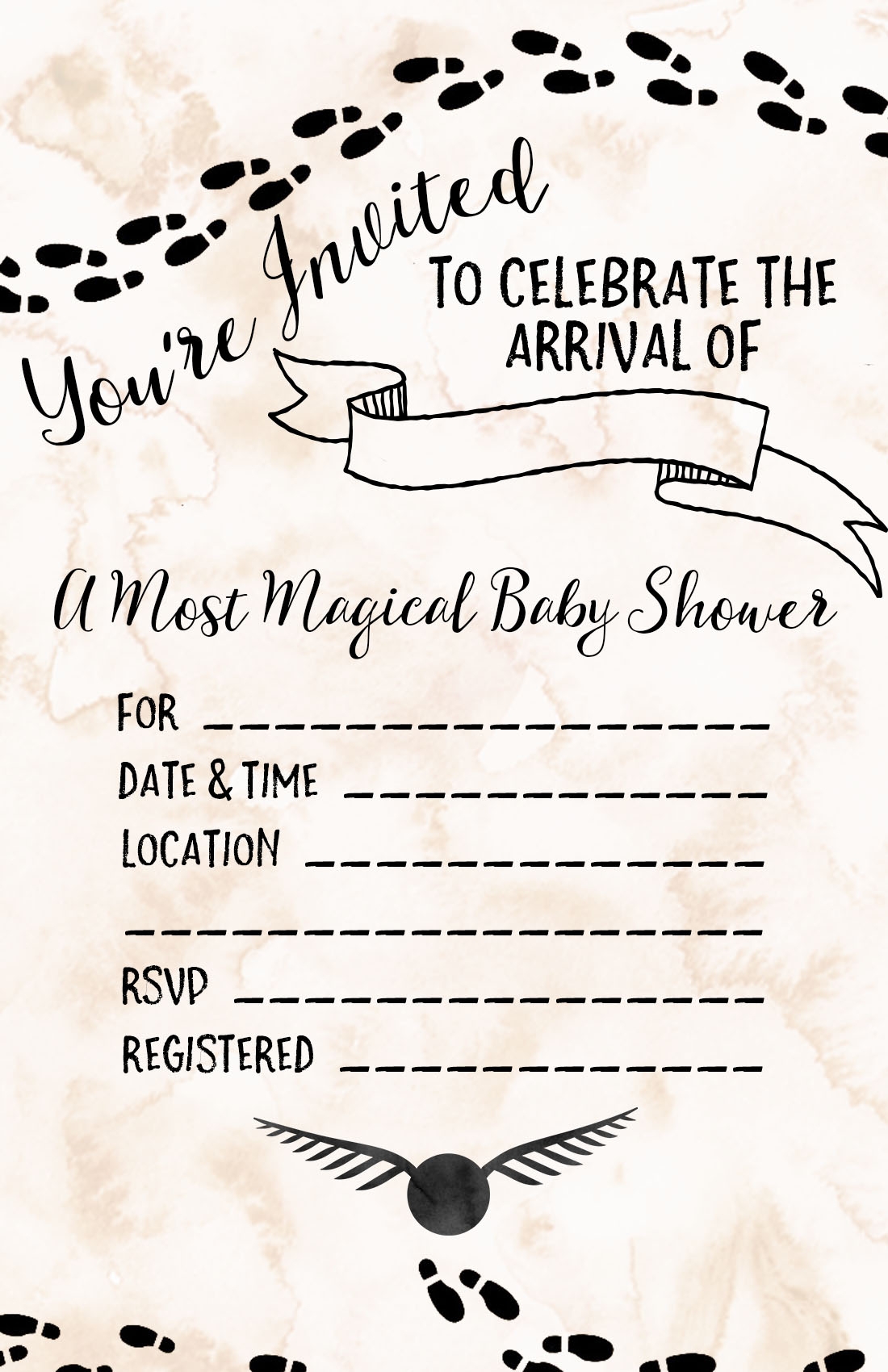 Free Printable Harry Potter Invitations
