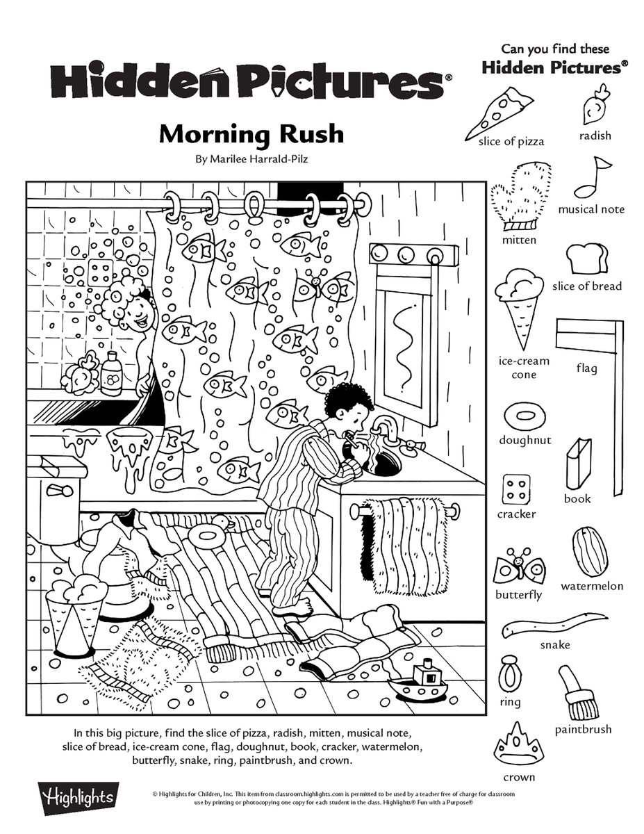 Highlights Hidden Pictures Free Printables