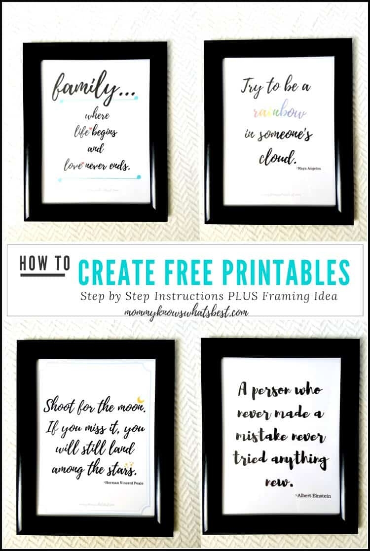 How To Make Free Printables To Frame Easily Using Canva