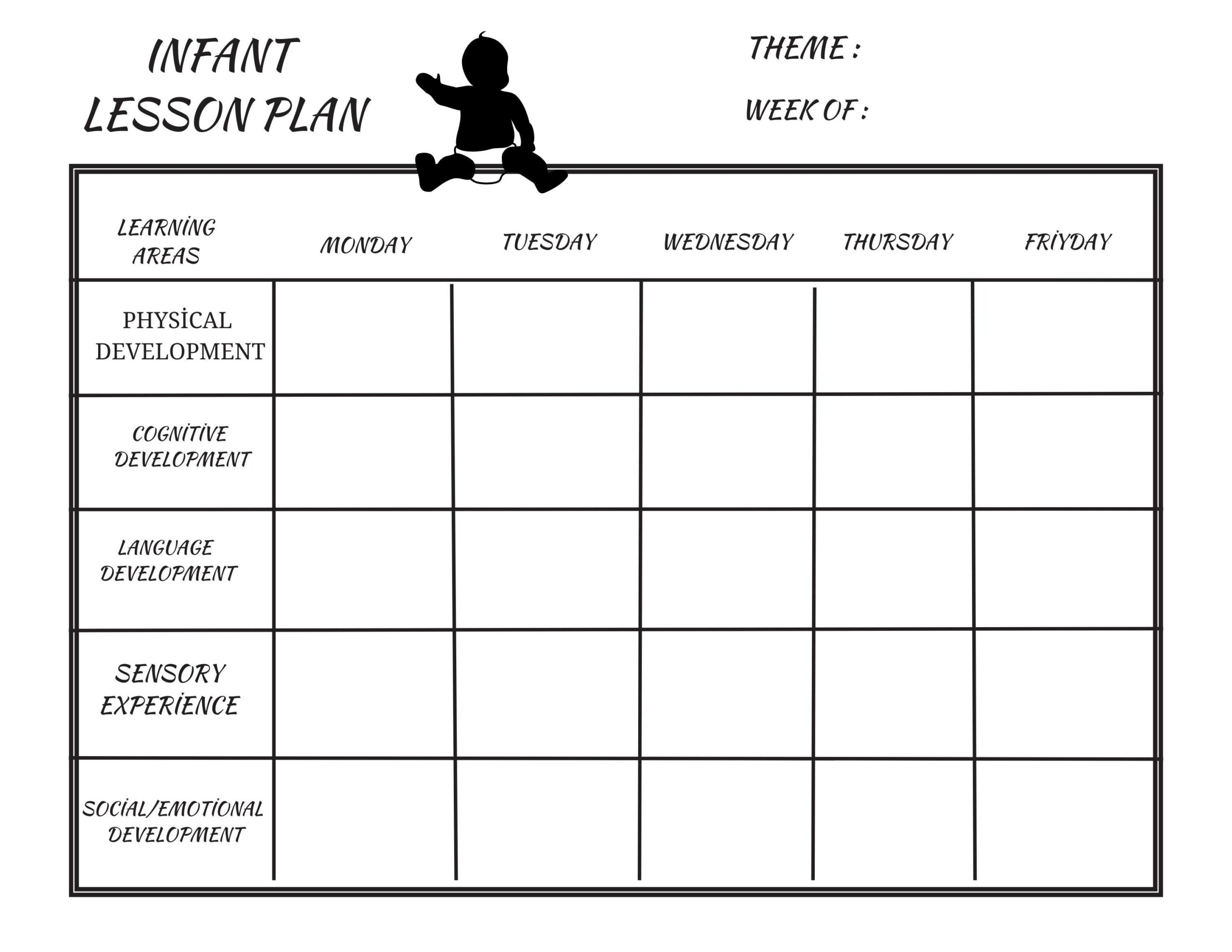 Infant Weekly Lesson Plan black White Construction Printable Infant Lesson Plans For Baby Learning Through Play nfant Lesson Planner Etsy