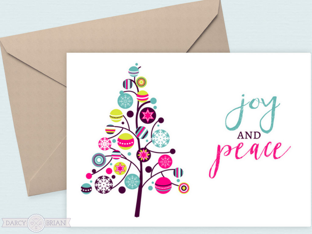 Joy And Peace Free Printable Holiday Cards