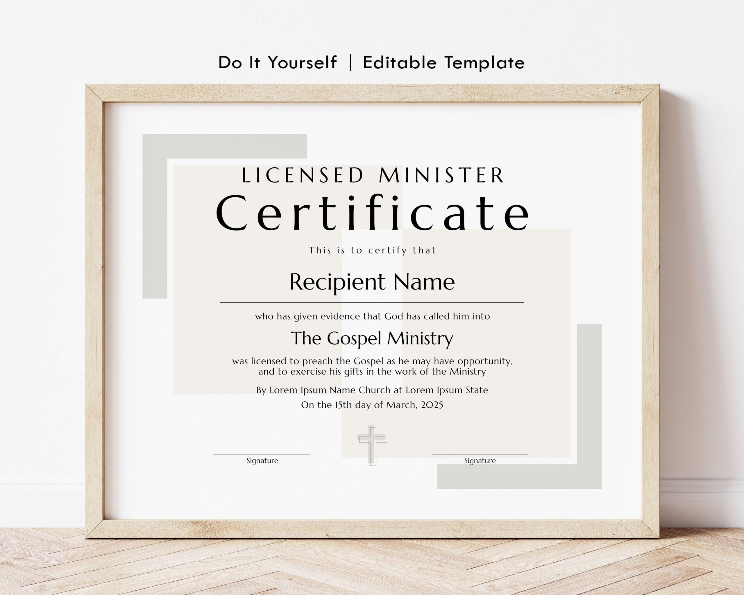 Free Printable Minister License Certificate