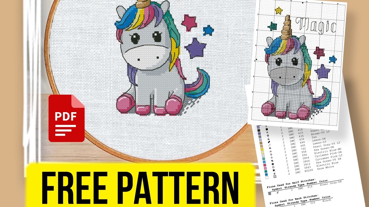 Free Printable Unicorn Cross Stitch Patterns