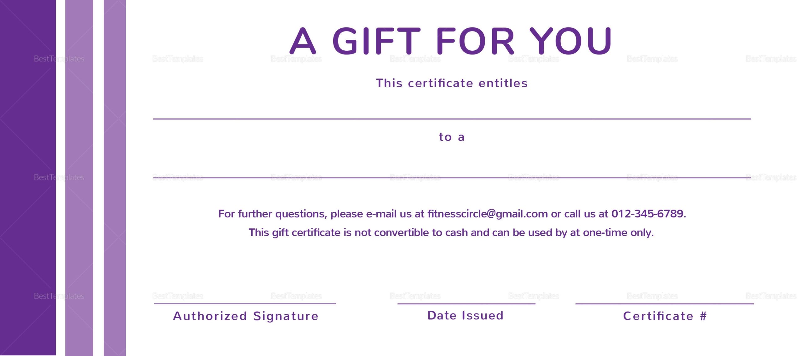 Massage Gift Certificate Template Free Printable