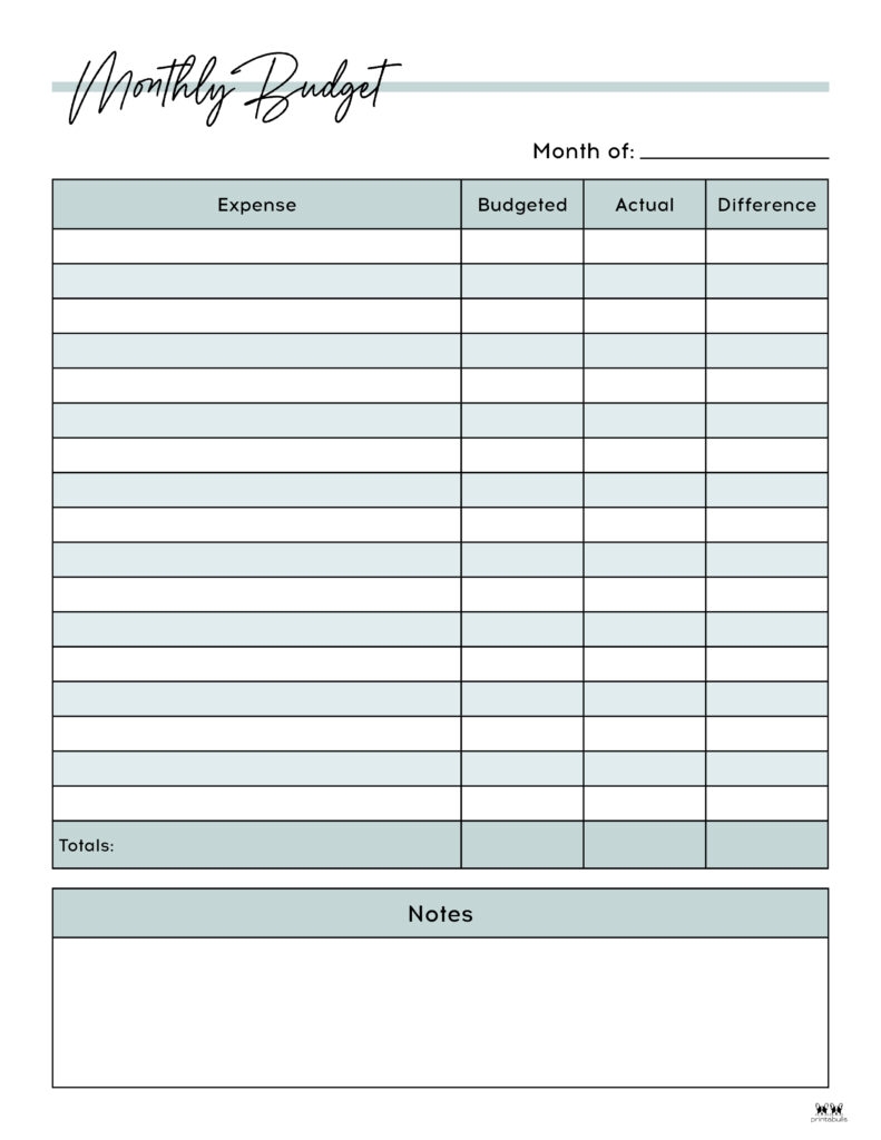 Free Printable Household Expenses Spreadsheet