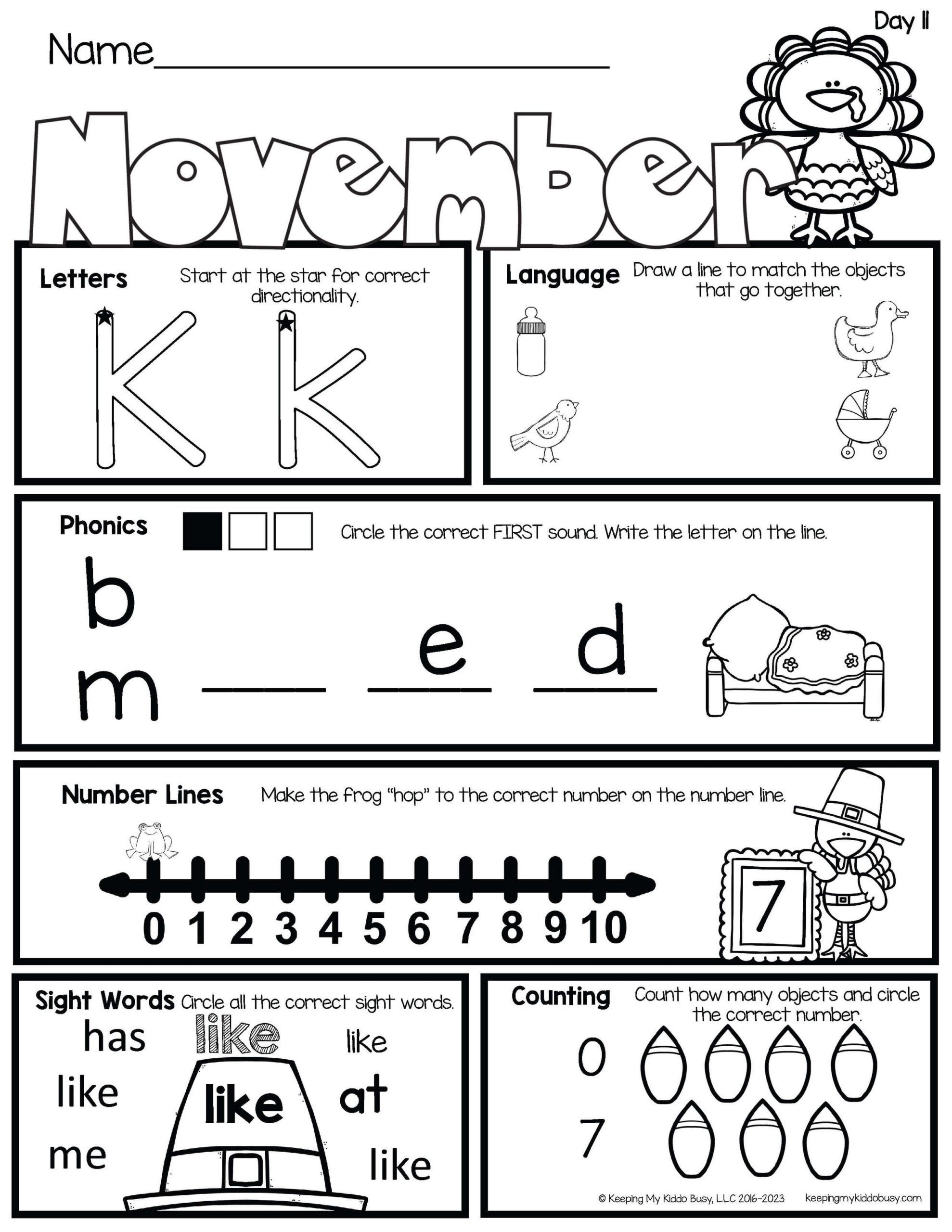 Morning Seat Work Keeping My Kiddo Busy Worksheets Library