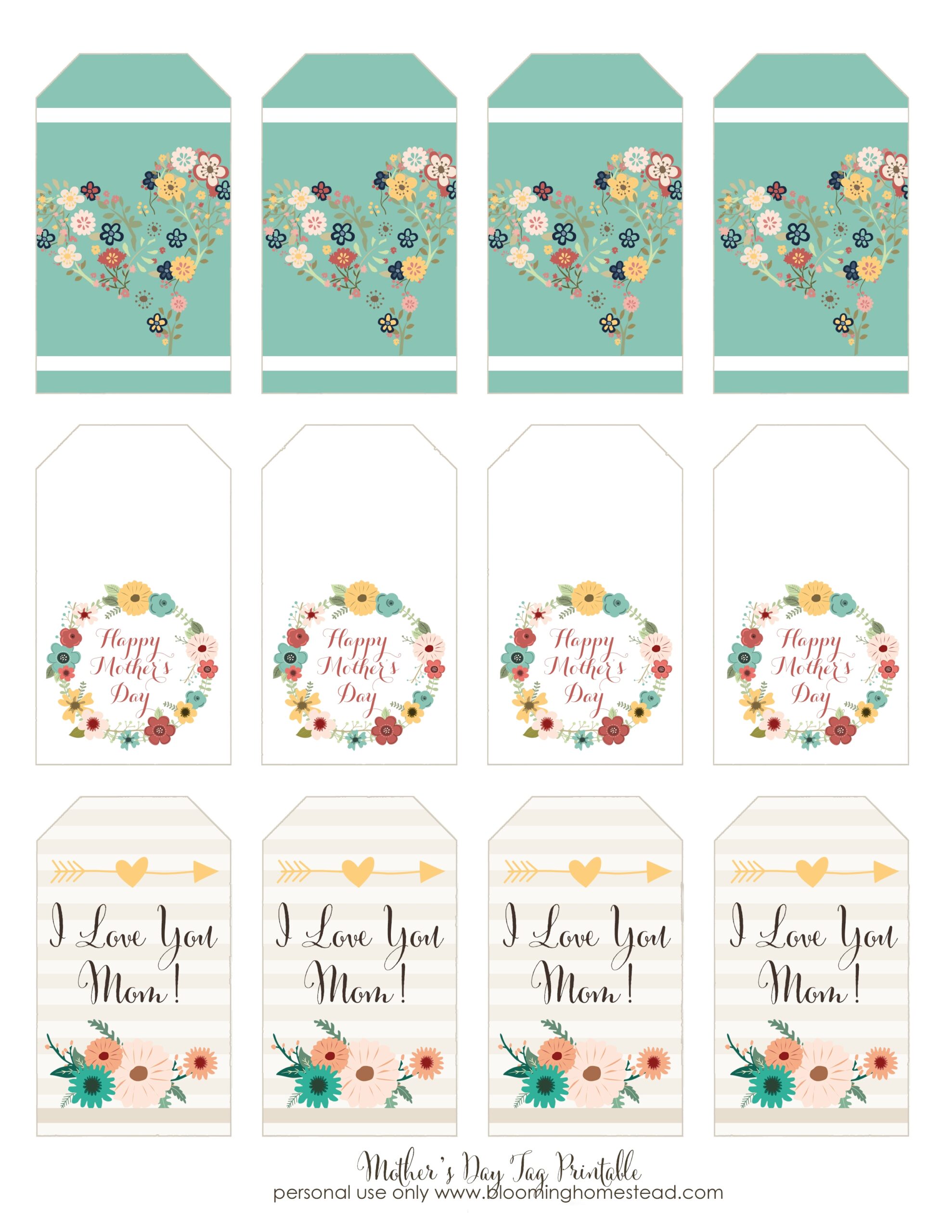 Mother s Day Printable Gift Tags Blooming Homestead