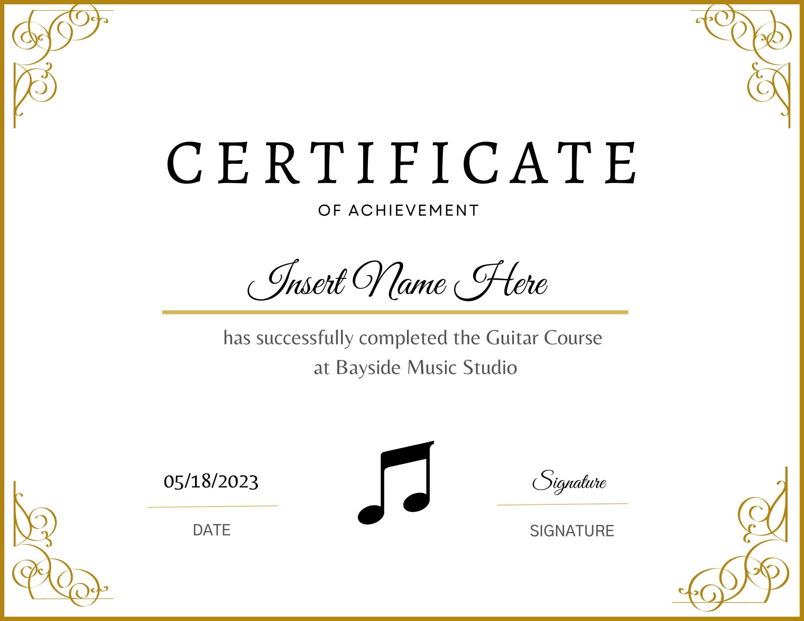 Music Recital Certificate Music Award Printable Child Certificate Music Template Certificates Recital Invitation Music Certificate Etsy