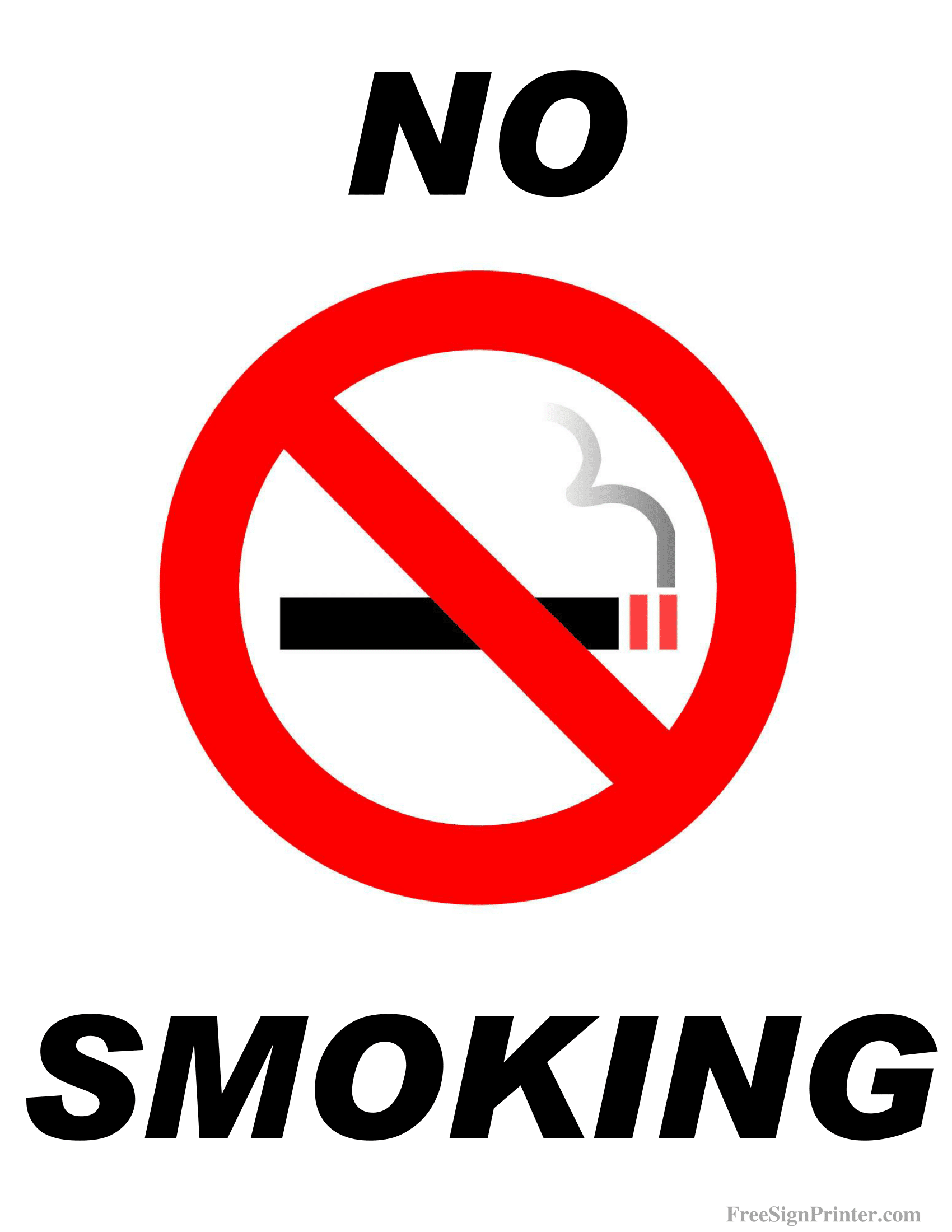 Free Printable No Smoking Signs