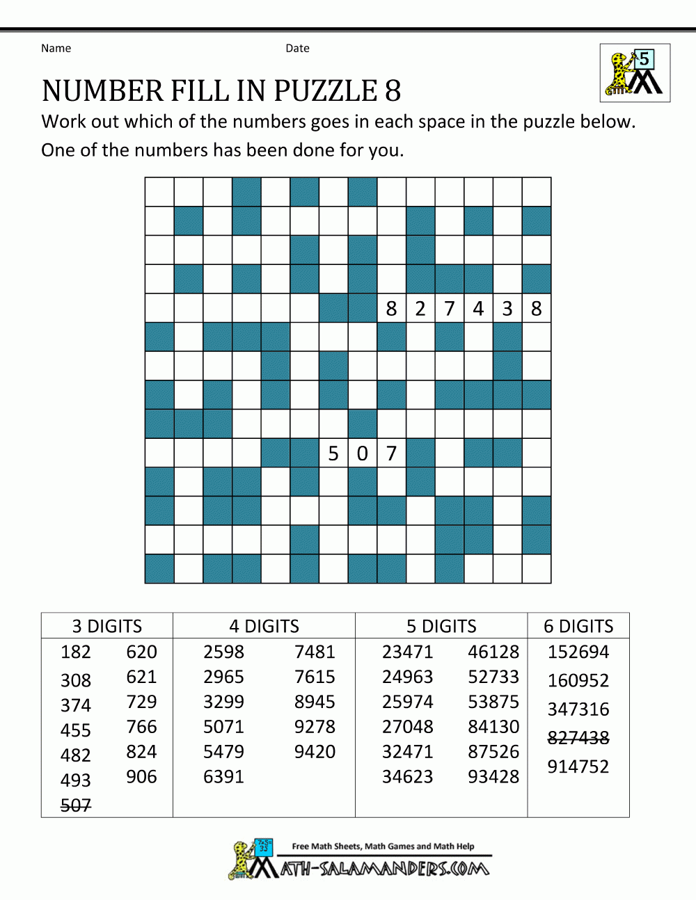 Free Printable Fill In Puzzles Online
