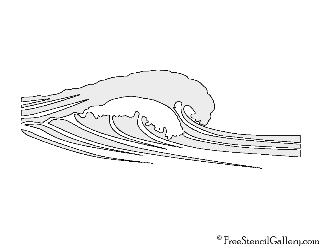 Free Printable Ocean Wave Template
