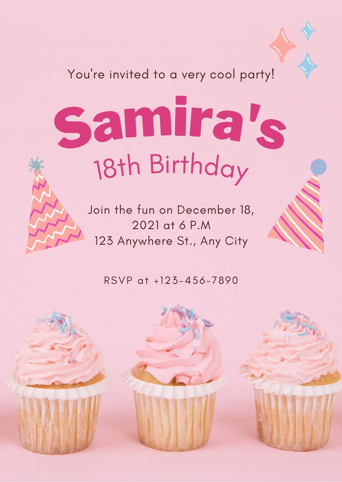 Page 2 Free Printable 18th Birthday Invitation Templates Canva