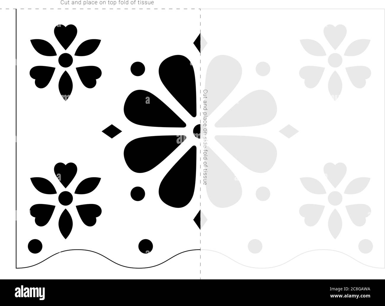 Papel Picado Stencil Black And White Stock Photos Images Alamy