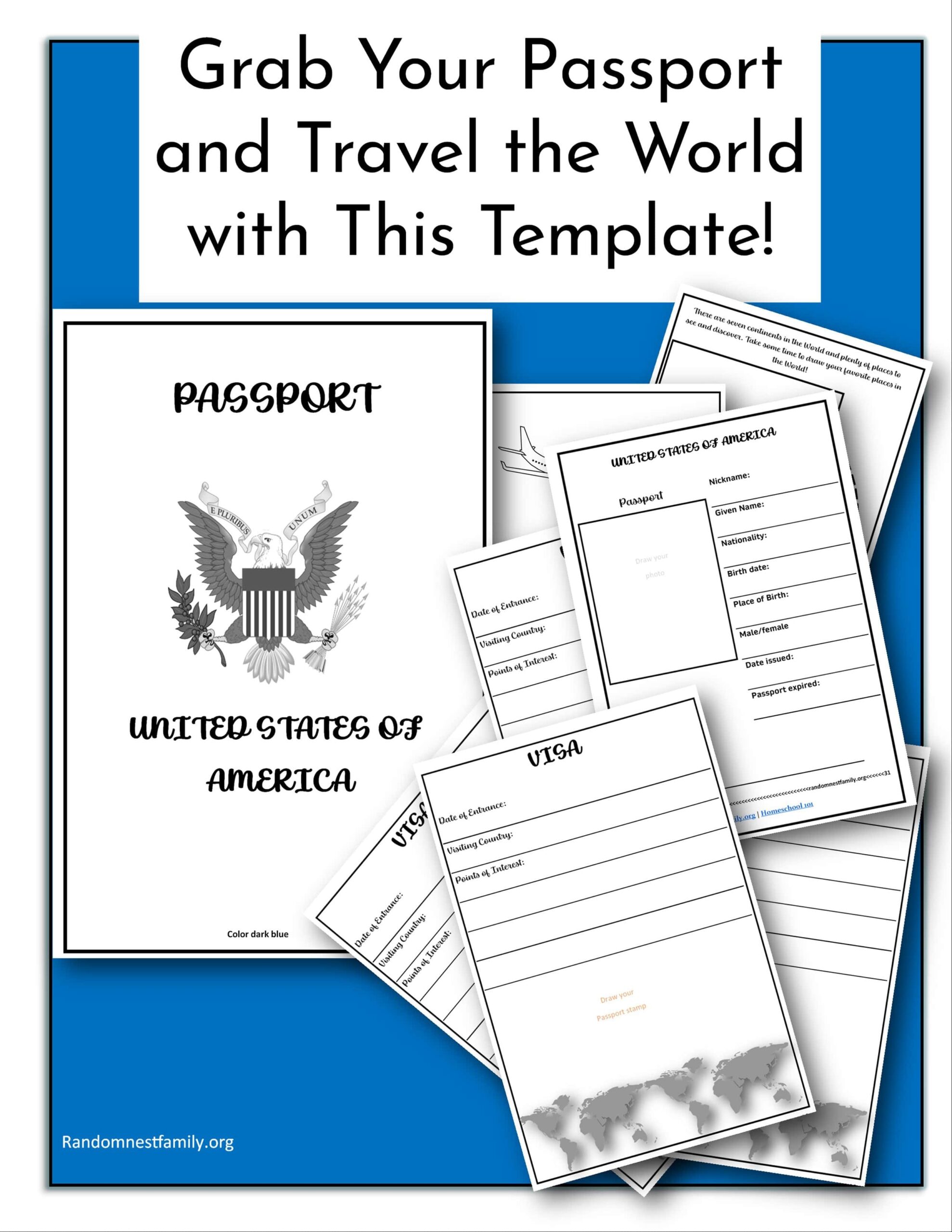 Passport Template For Teaching