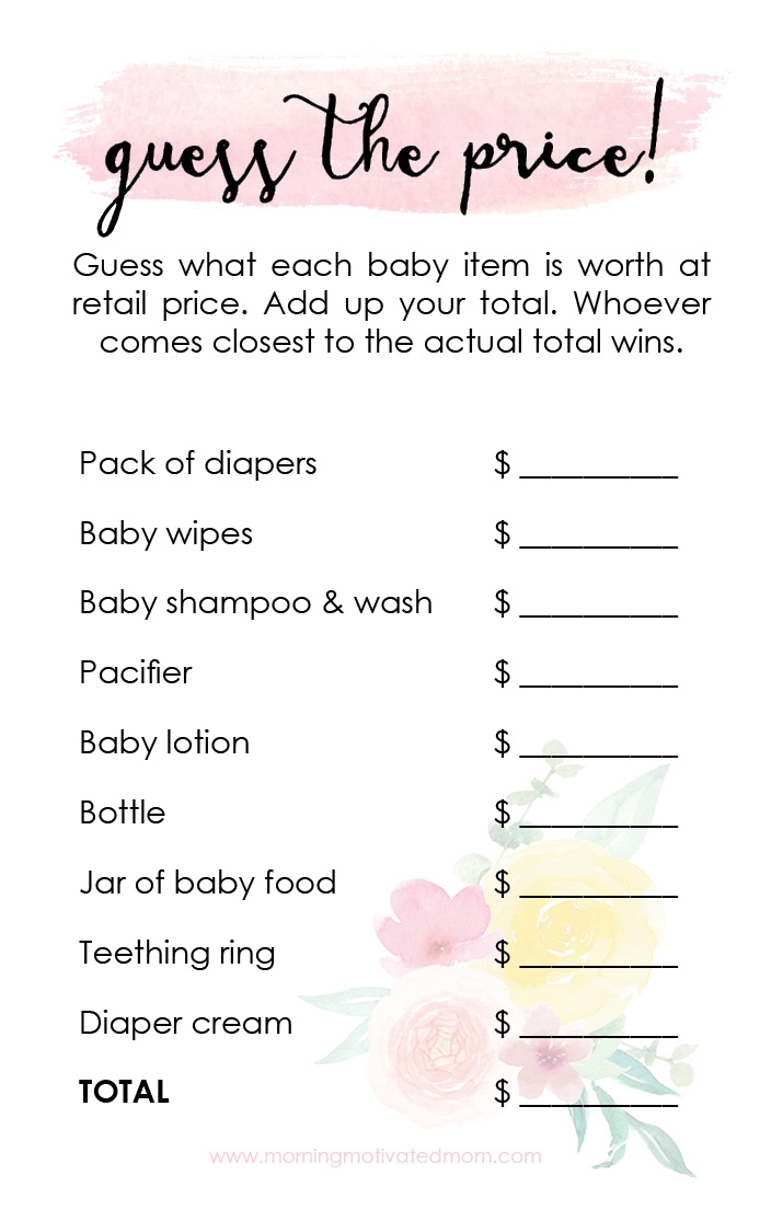 Free Printable Baby Shower Games