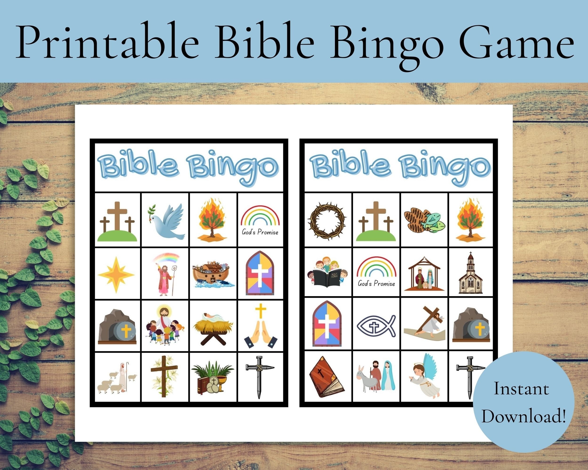 Free Printable Bible Bingo Cards