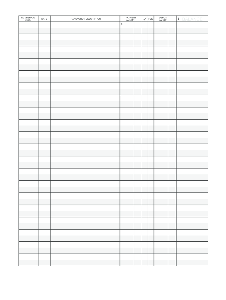 Free Printable Savings Account Register