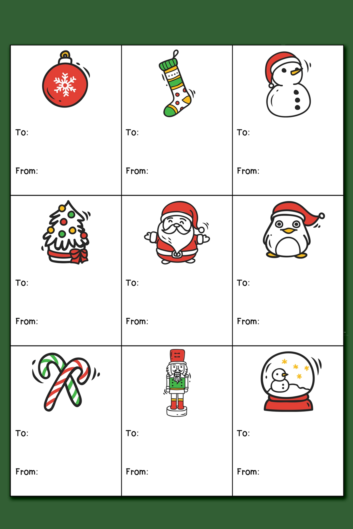 Printable Christmas Labels For Gifts Pinterest 3 Mom Envy
