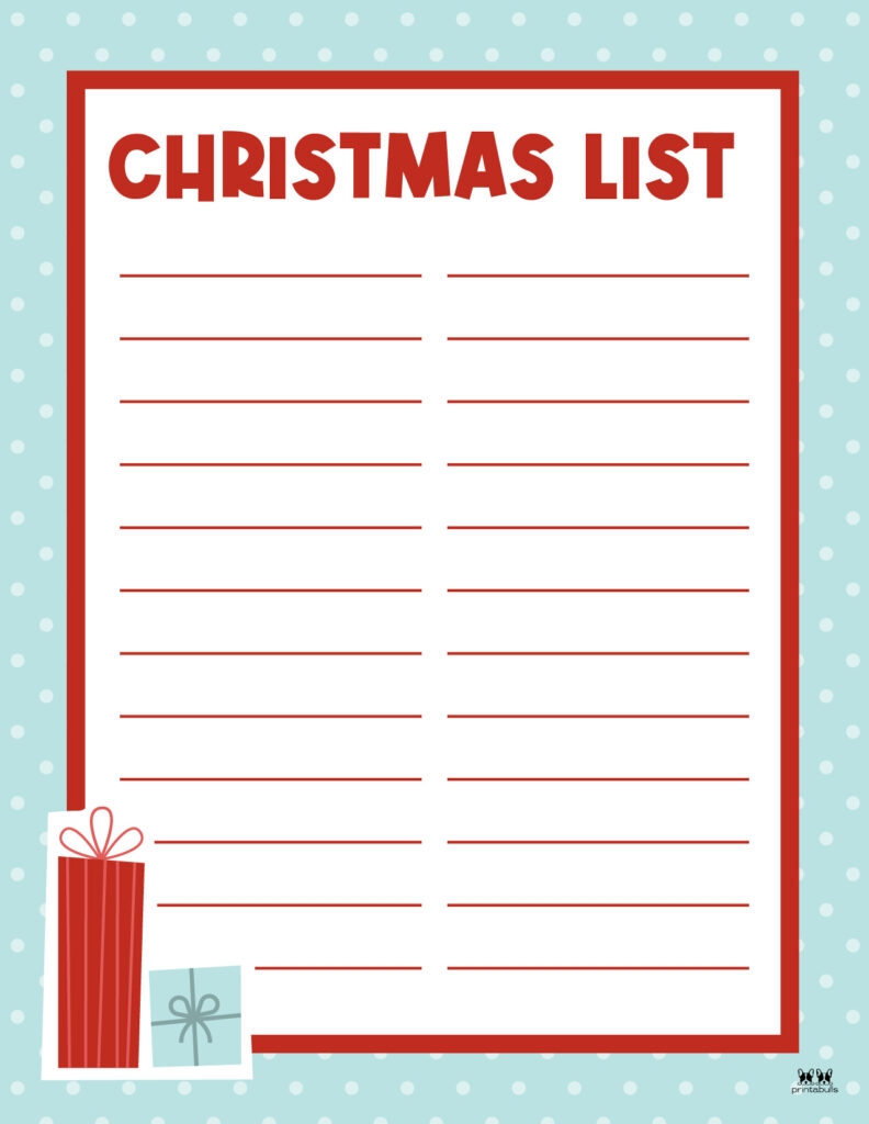 Free Printable Santa Wish List