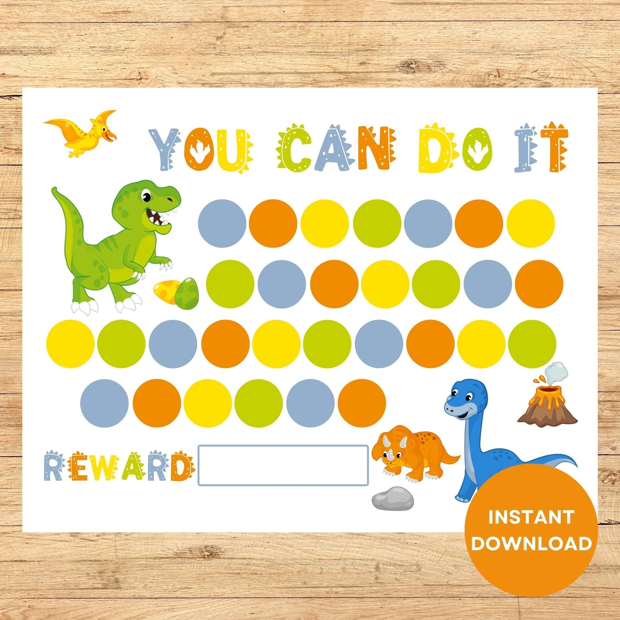 Dinosaur Reward Chart Free Printable
