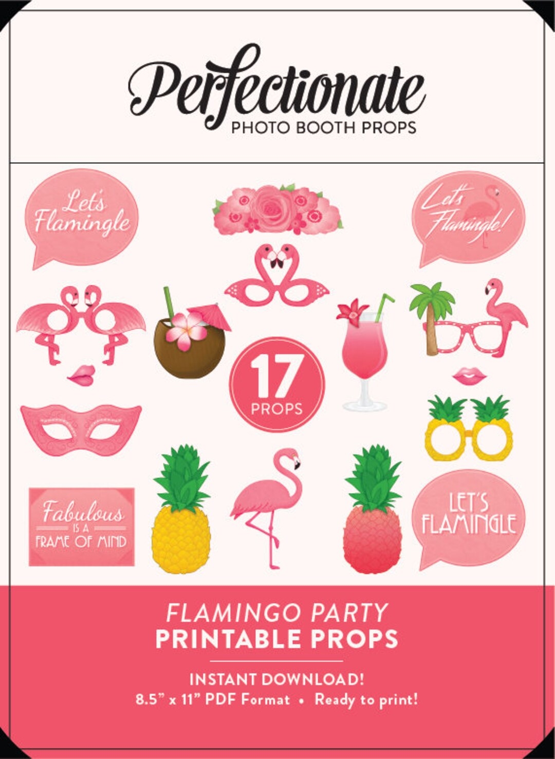 Free Printable Flamingo Photo Booth Props