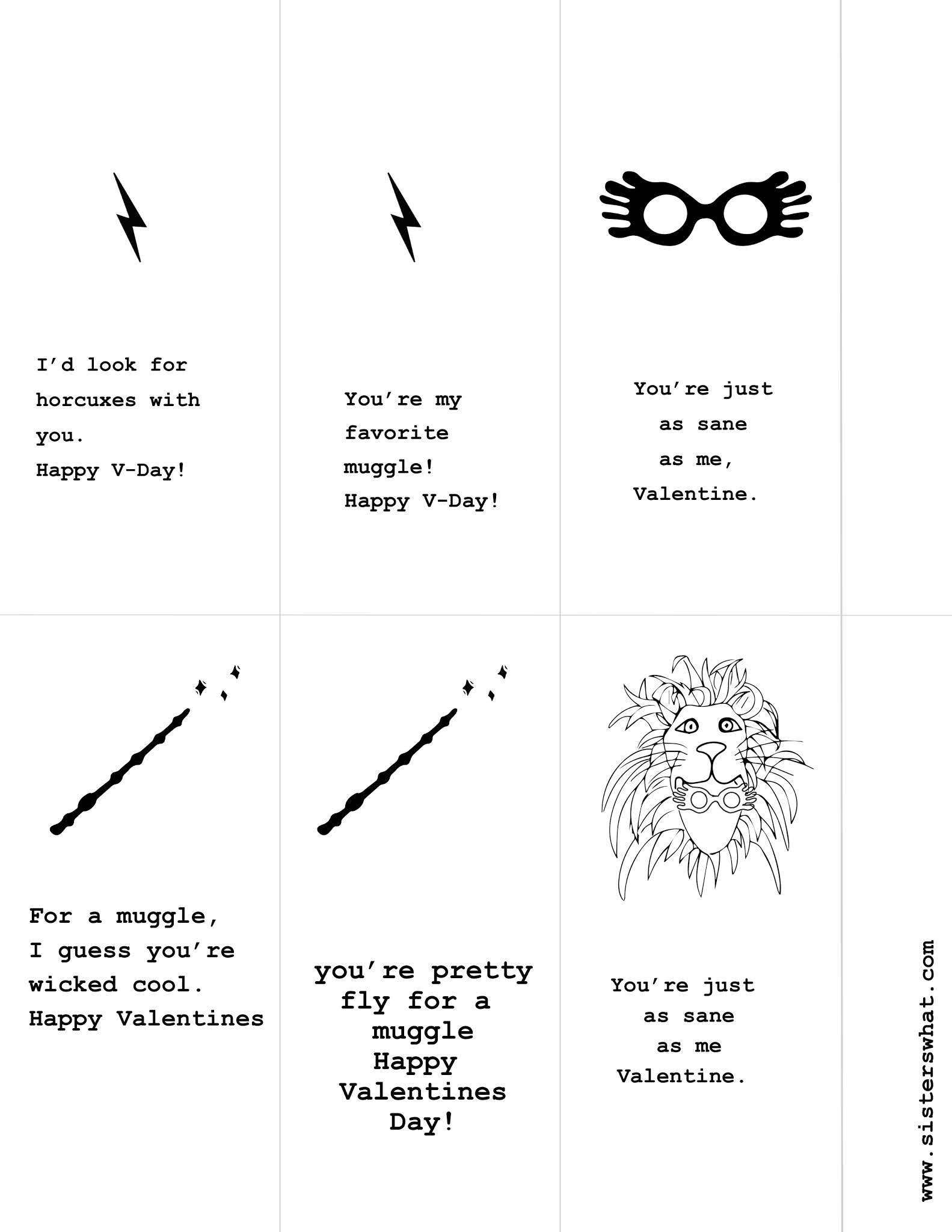 Free Printable Harry Potter Bookmarks
