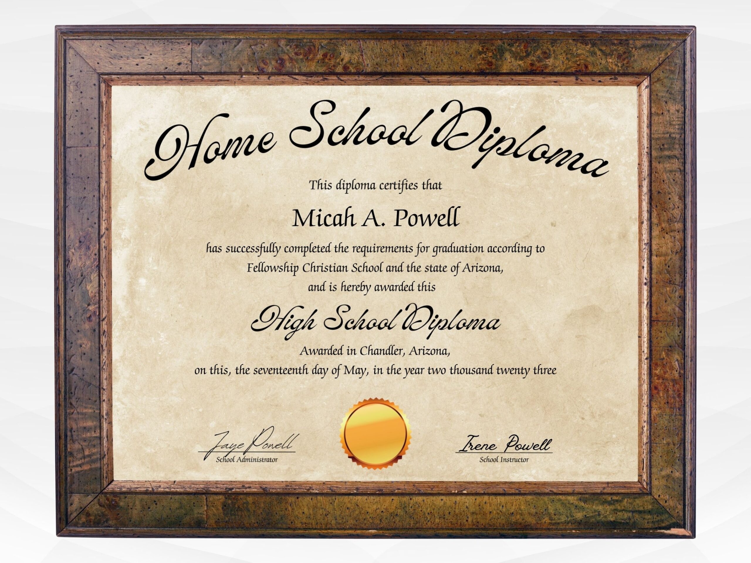 Free Printable Homeschool Diploma Template