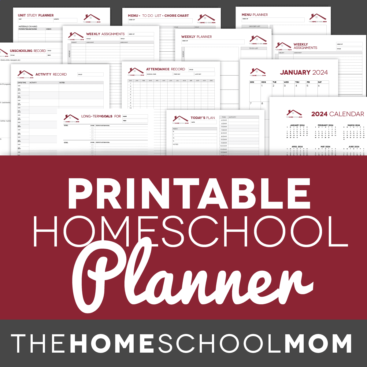 Free Printable Homeschool Planning Pages