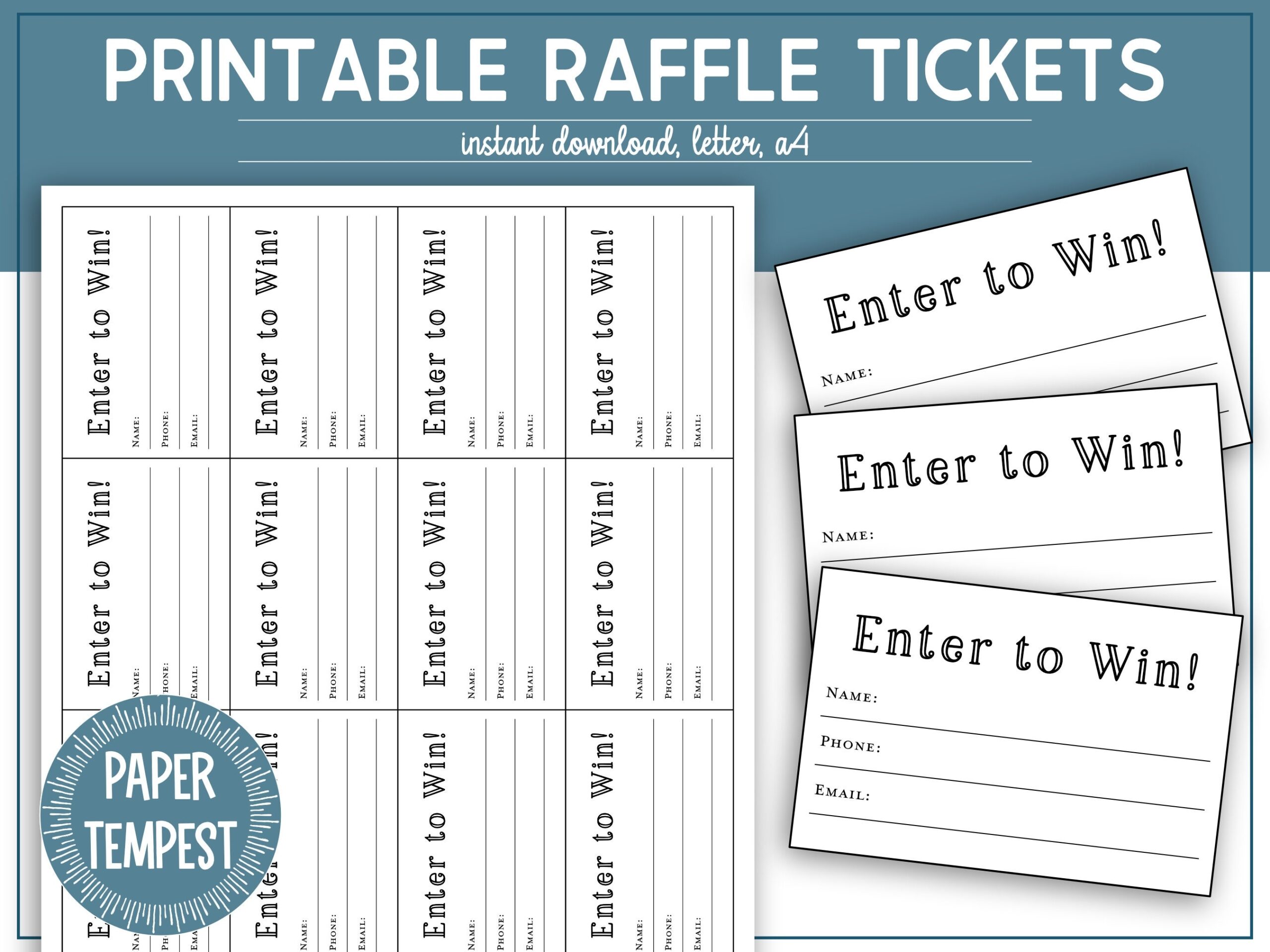 Free Printable Raffle Ticket Template