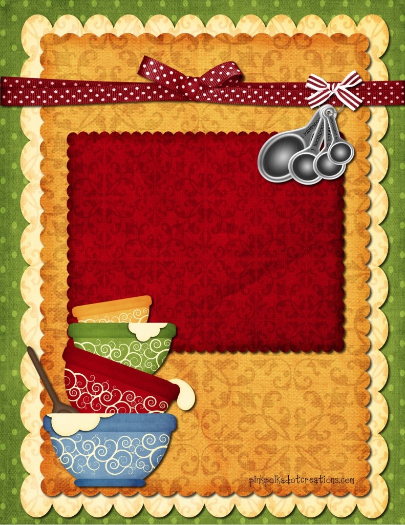 Free Printable Cookbook Divider Pages