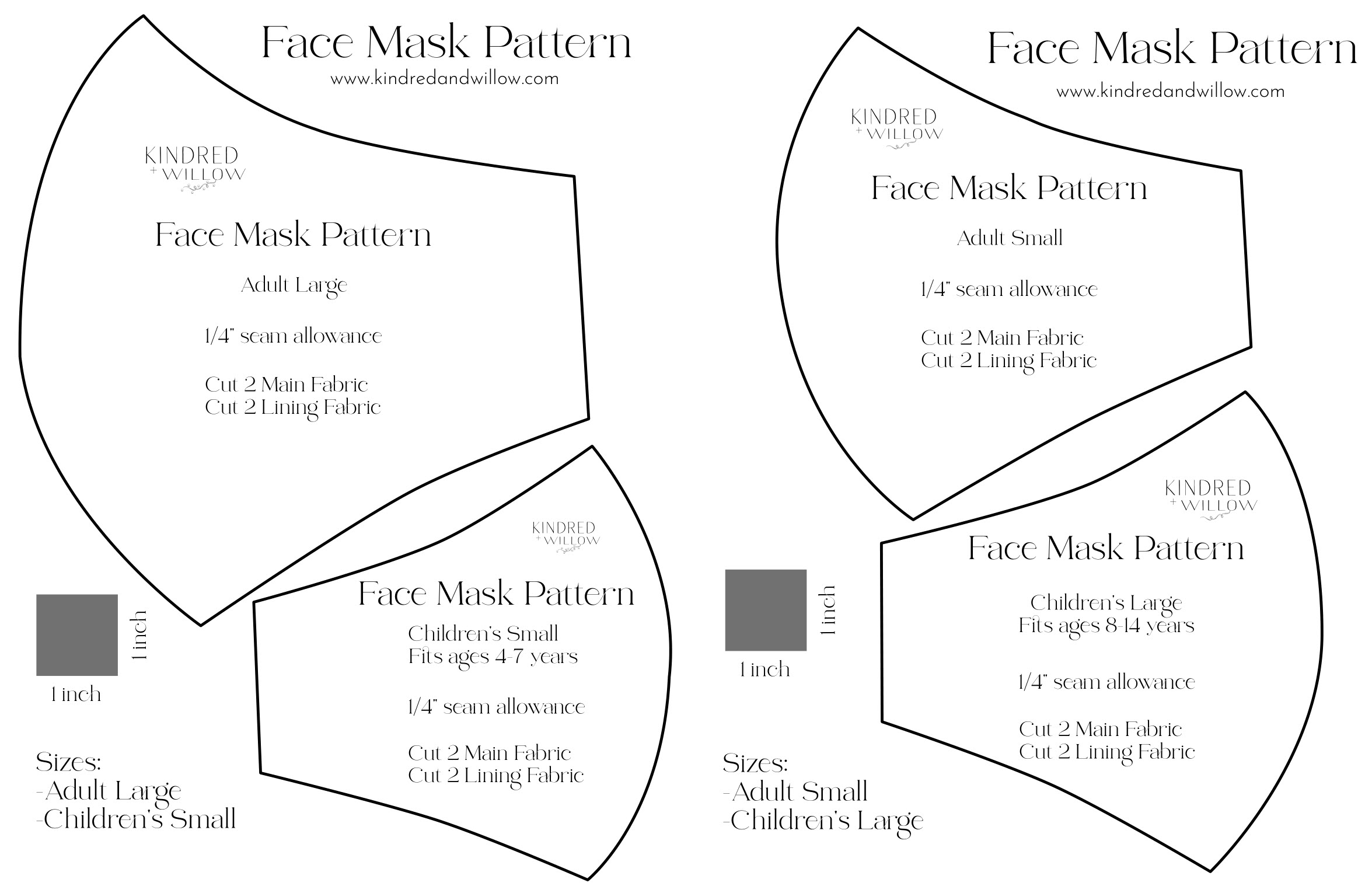 Free Printable Face Mask Pattern