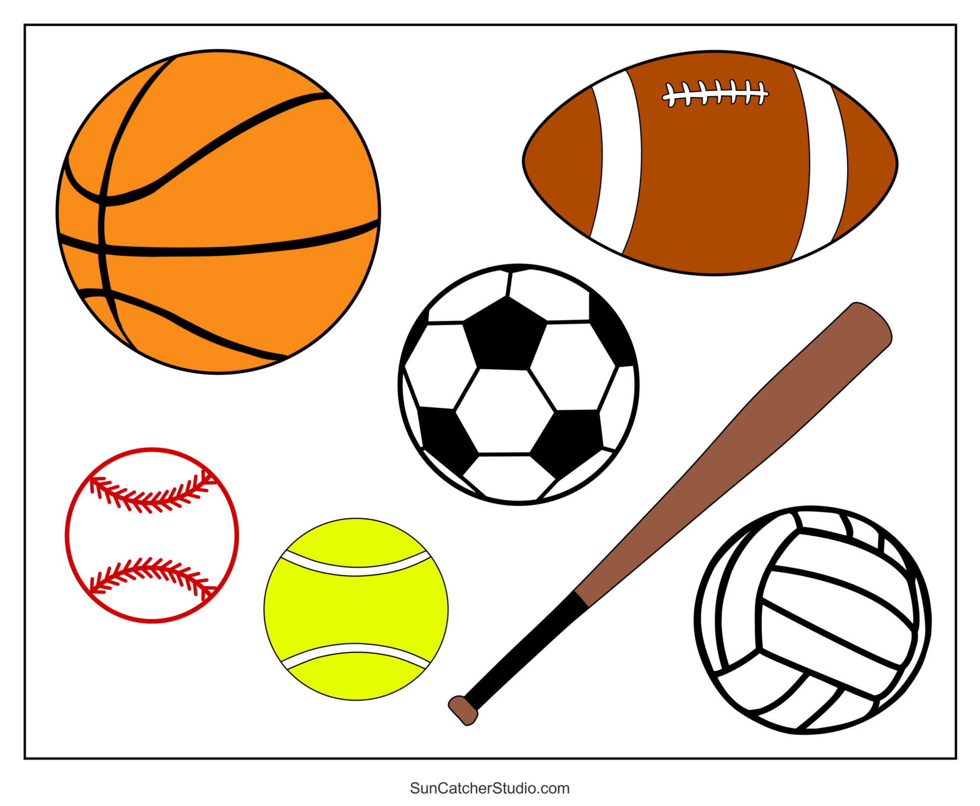 Sports And Ball Patterns And Clip Art Printable Stencils Free Printables Monograms Design Tools Patterns DIY Projects