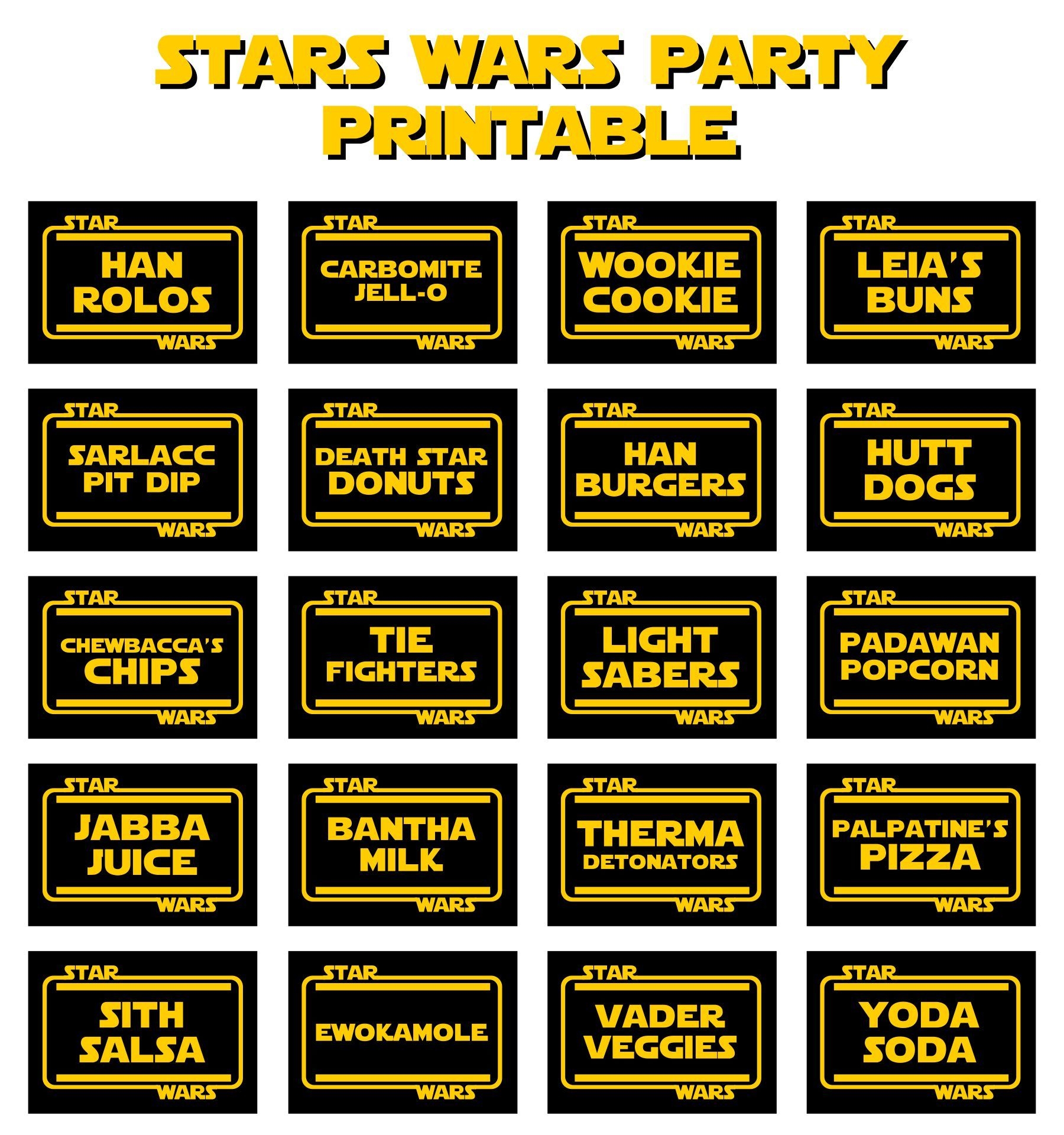 Star Wars Labels 11 Free PDF Printables Printablee