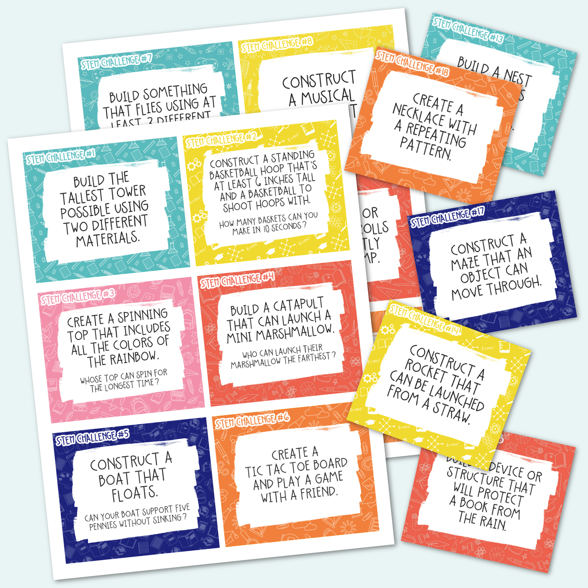 Free Printable Stem Challenge Cards