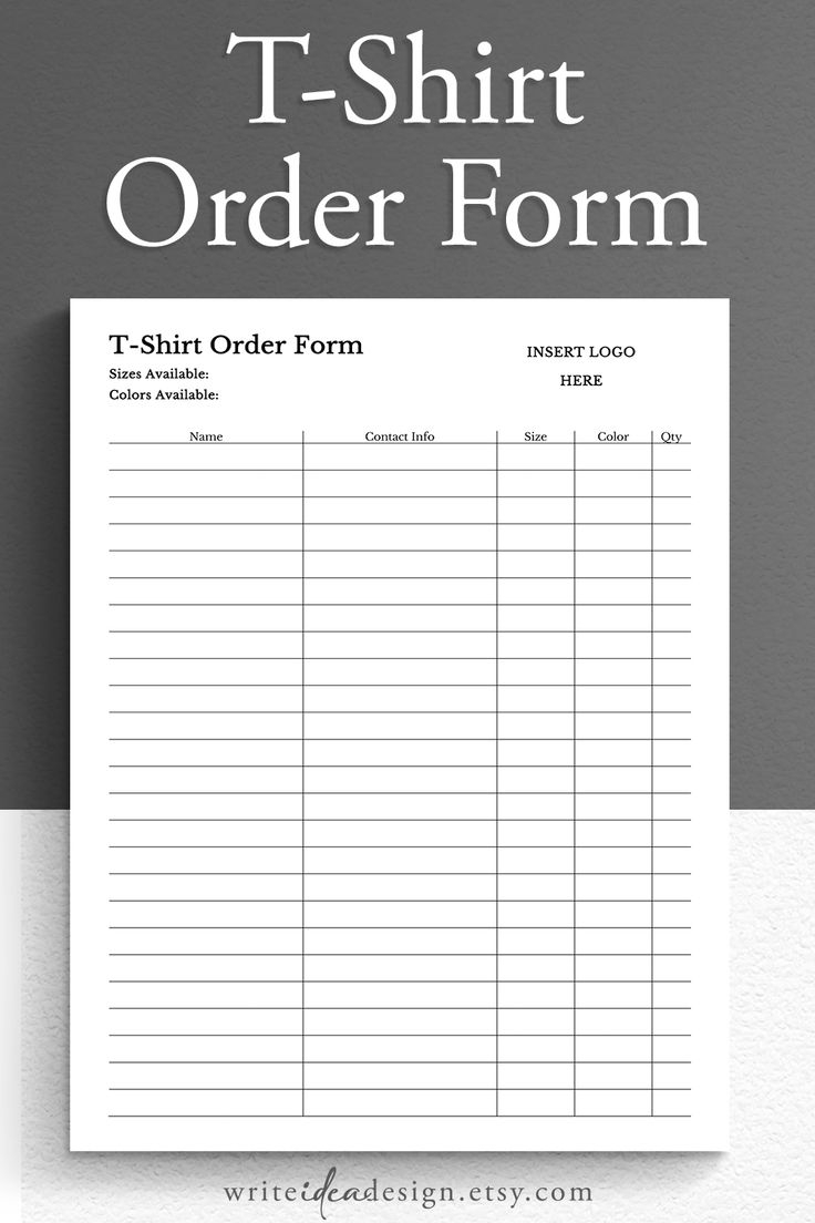 T shirt Order Template Google Docs microsoft Word T shirt Order Form Etsy Order Form Template Word Template Microsoft Word Templates