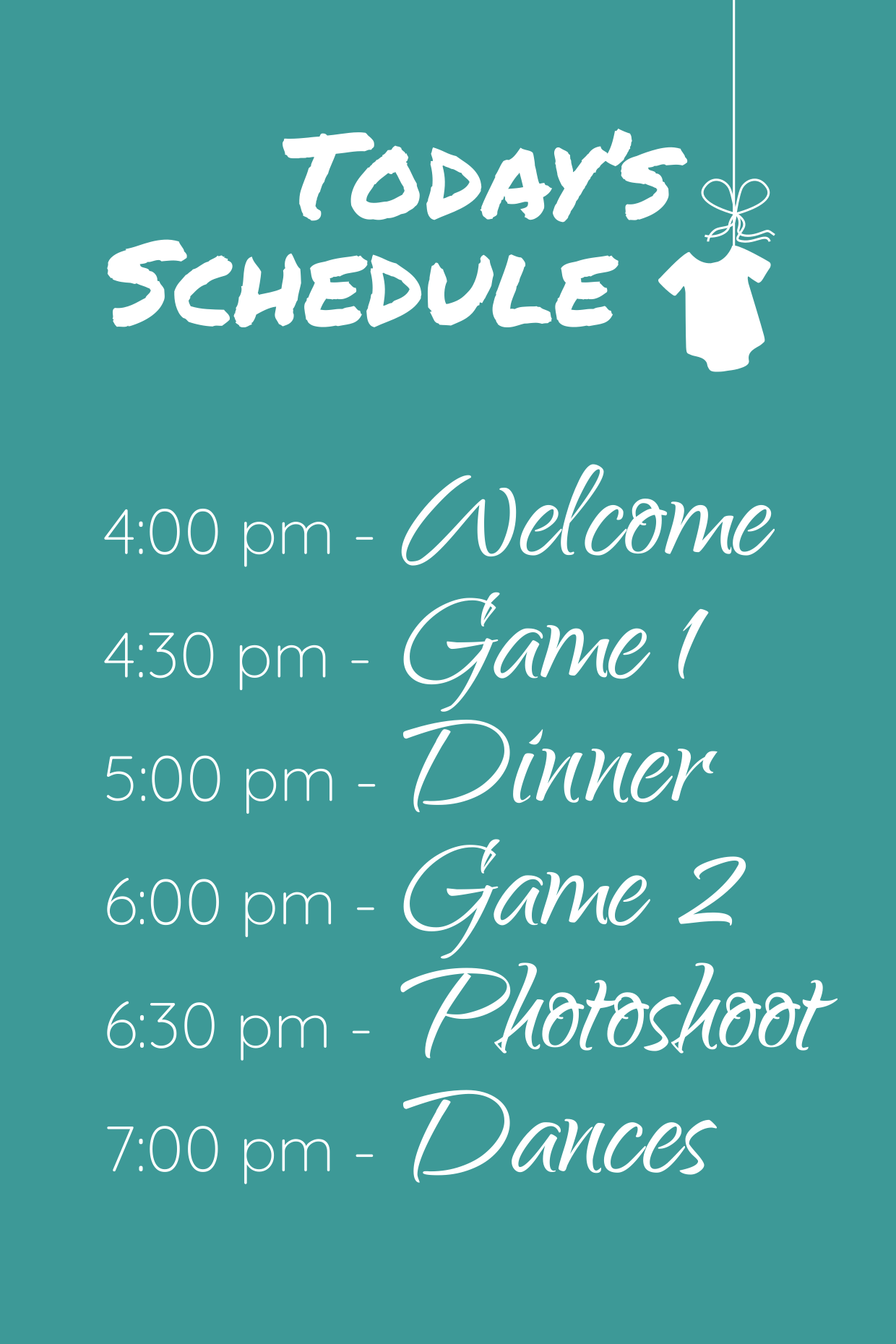 Free Printable Baby Shower Agenda Templates