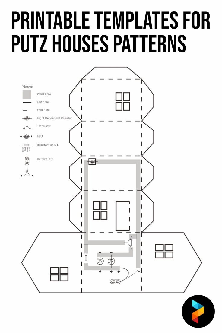 Templates For Putz Houses Patterns 10 Free PDF Printables Printablee