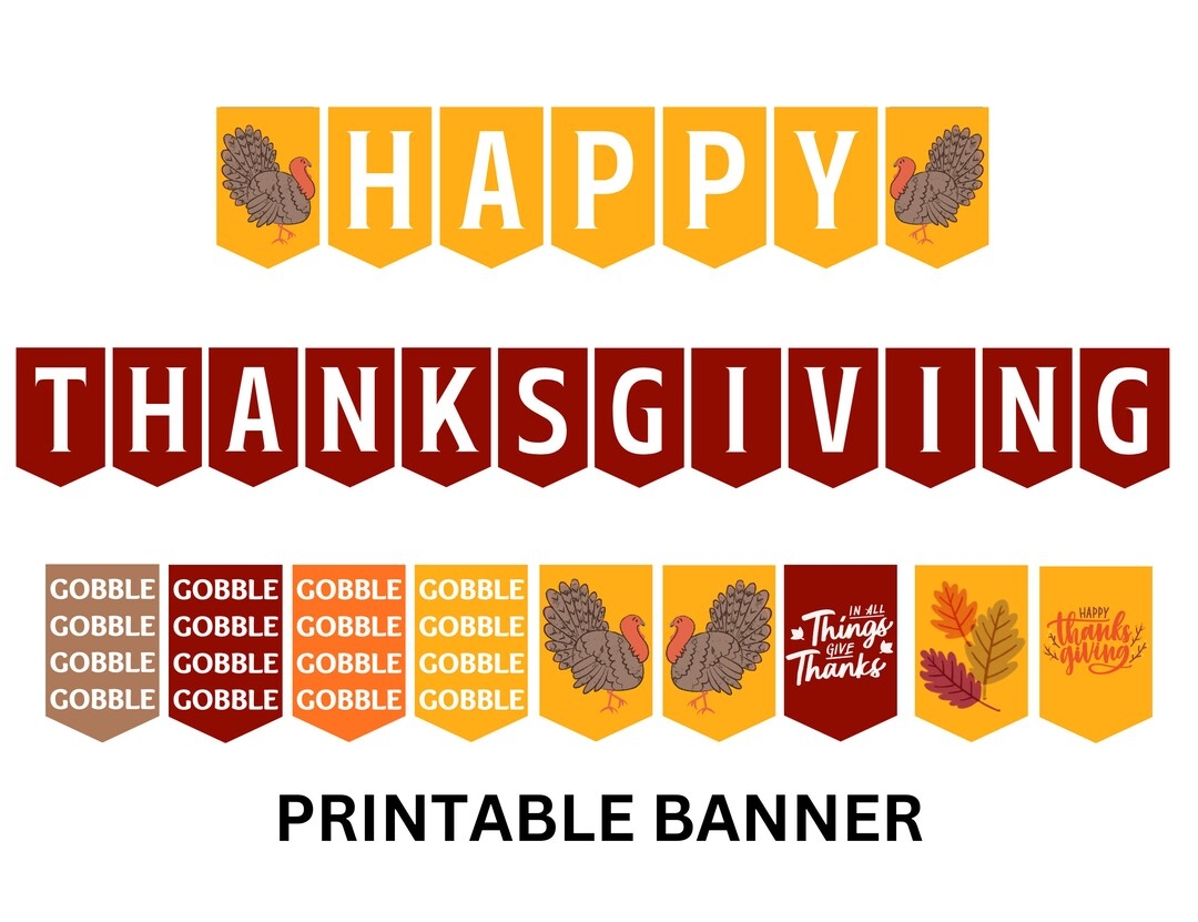 Free Printable Banners For Thanksgiving