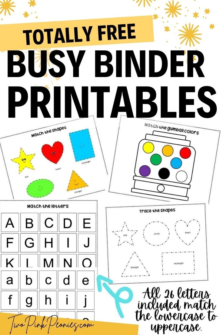 Toddler Learning Binder Free Printables
