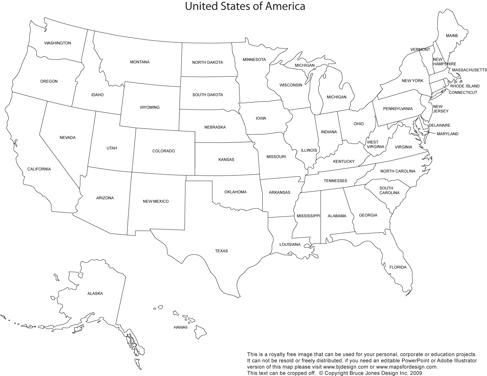 Free+Printable+Map Of Usa