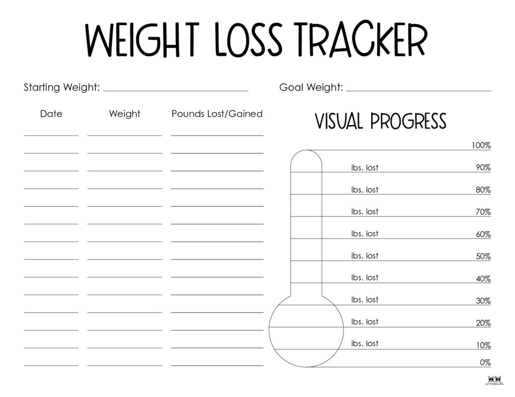 Free Printable Weight Loss Journal Template